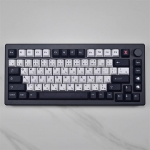 GMK Brief Black-White Japanese 104+25 PBT Dye-subbed Keycaps Set Cherry Profile for MX Switches Mechanical Gaming Keyboard